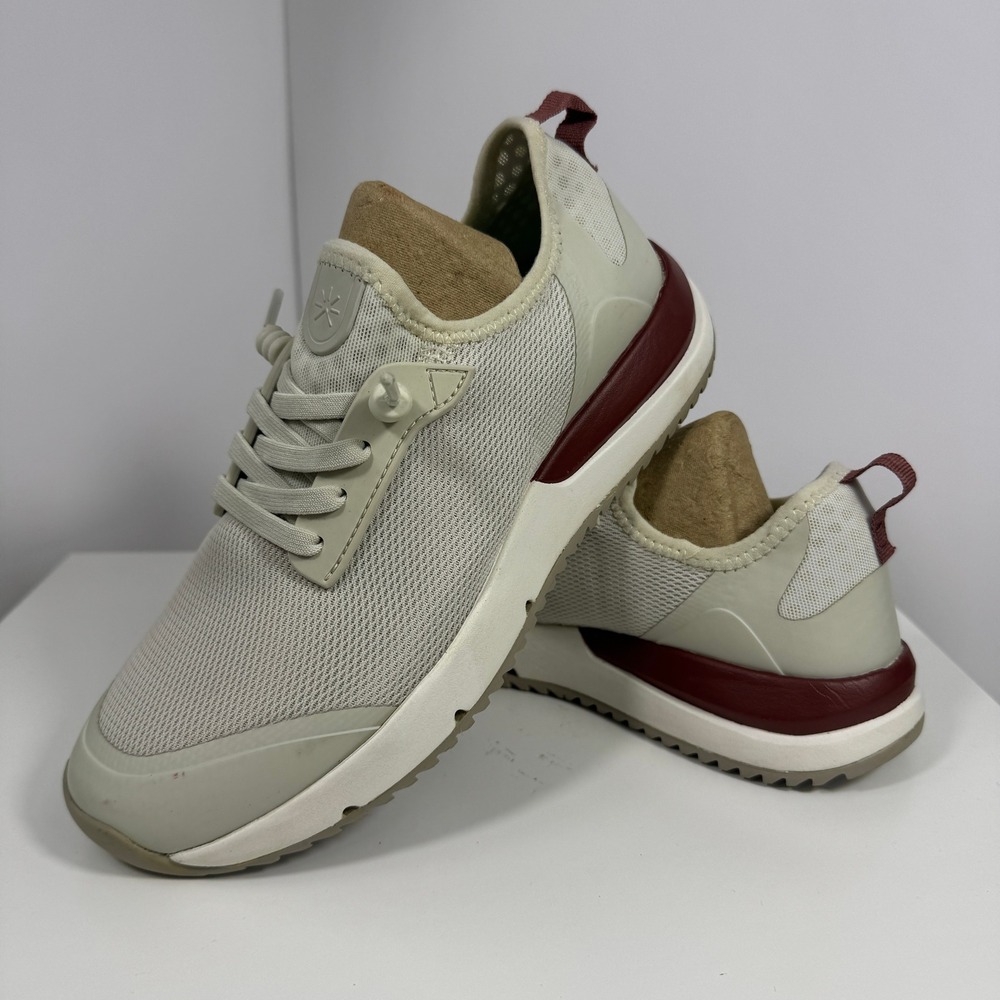 Tropicfeel Jungle Travel Sneakers Womens Size 6 Silver White Burgundy Water Shoe
